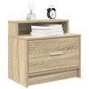 vidaXL Bedside Cabinet Sonoma oak Engineered wood Compact