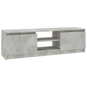 vidaXL TV Stand Concrete Gray 47.2"x11.8"x14" Engineered Wood