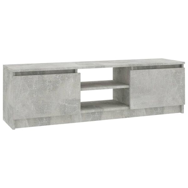 vidaXL TV Stand Concrete Gray 47.2"x11.8"x14" Engineered Wood