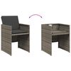vidaXL Garden Dining Set Grey PE rattan Large Washable Covers