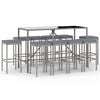 vidaXL Garden Bar Set Gray, Black, Dark Gray