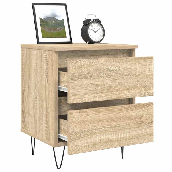 vidaXL Bedside Cabinet Sonoma oak Engineered wood Bedside Cabinet