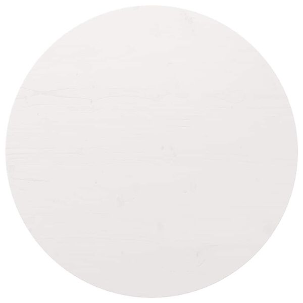 vidaXL Table Top White Solid Pine Wood 31.5 in diameter Durable