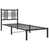 vidaXL Bed Frame Black Powder-coated steel Small Single Bed Frame