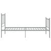 vidaXL Bed Frame Grey Powder-coated metal Twin Durable Twin Bed Frame
