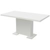 vidaXL Kitchen Table High gloss white MDF and Steel Extendable