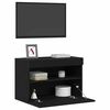 vidaXL TV Wall Cabinet Wall-mounted Black oak 23.62 x 11.81 x 15.75 in