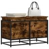 vidaXL Storage Box Smoked oak Engineered wood, metal 31.5x15.7x20.3 in