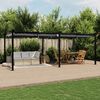 vidaXL Garden Gazebo Anthracite Aluminum Large Retractable