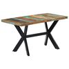 vidaXL Dining Table Various shades of wood, Steel