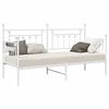 vidaXL Daybed Frame with Headboard White 31.5" x 78.7" Steel