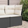 vidaXL Garden Sofa Black, Cream White