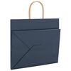 vidaXL Paper Bags 250 pcs with Handles Blue 12.6x8.7x11.0"