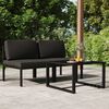 vidaXL Garden Lounge Set Anthracite Aluminum 2-seater Modular