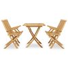 vidaXL Garden Dining Set Teak Fine sanded teak hardwood Medium Foldable