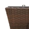 vidaXL Planter Brown Poly Rattan Medium Tough Planter Trapezoidal