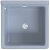 vidaXL Sink Washbasin for Wall Mounting Grey 15.7x15.7x9.4" Resin