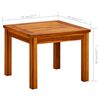 vidaXL Coffee Table Natural Wood Solid Acacia Wood 17.7x17.7 in Simple