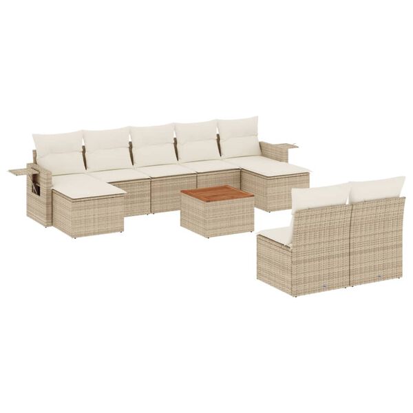 vidaXL Garden Sofa Set Beige