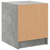 vidaXL Bedside Cabinet Concrete Grey Engineered Wood, Glass