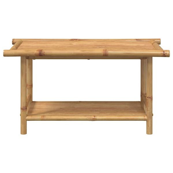 vidaXL Coffee Table Natural Bamboo Bamboo 35.4 x 19.7 x 17.7 in
