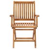 vidaXL Garden Chair Set of 2 Teak wood Standard Foldable Garden Chair