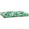 vidaXL Pallet Cushion Leaf pattern green Polyester Large