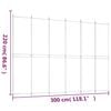 vidaXL 6-Panel Room Divider Brown 118.1"x86.6" Fabric
