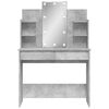 vidaXL Dressing Table Concrete grey Engineered wood Medium