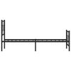 vidaXL Bed Frame Black Powder-Coated Steel Single Industrial Bed Frame