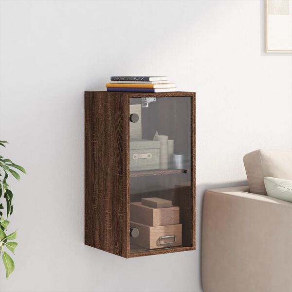 vidaXL Wall Cabinet Brown Oak Engineered wood Standard Wall Cabinet