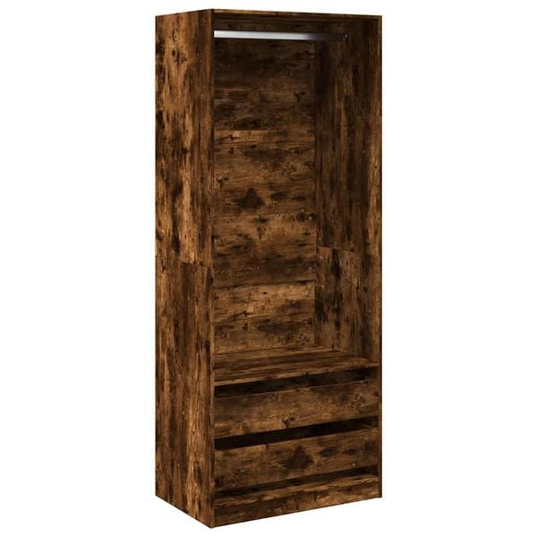 vidaXL Wardrobe Smoked Oak Engineered Wood 31.5 x 19.7 x 78.7 in