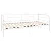 vidaXL Day Bed Frame White Metal, plywood, plastic 35.4x78.7 in
