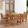 vidaXL Garden Dining Set Natural Teak Fine sanded teak hardwood