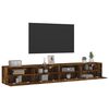 vidaXL TV Wall Cabinet Set of 2 Smoked Oak Engineered Wood