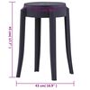 vidaXL Stool Set of 4 Black Polypropylene Medium Stackable Stool