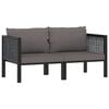 vidaXL 2-seater Sofa Anthracite Poly rattan Standard Seats Many
