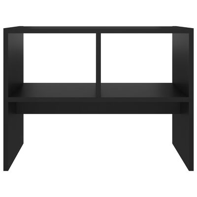 vidaXL Side Table Black 23.6"x15.7"x17.7" Engineered Wood