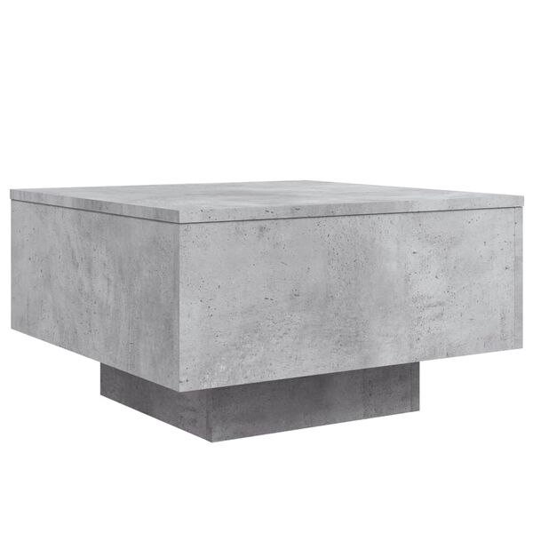 vidaXL Coffee Table Concrete Gray Engineered Wood Low Coffee Table