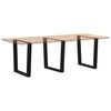 vidaXL Dining Table Leg Black Powder-Coated Steel Medium