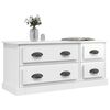 vidaXL TV Cabinet High gloss white Engineered wood Medium TV Cabinet