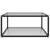 vidaXL Coffee Table Transparent Tempered glass, powder-coated steel Medium