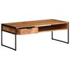 vidaXL Coffee Table 43.3"x21.7"x15.7" Solid Wood Acacia