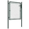 vidaXL Garden Gate Steel 39.4x39.4" Green