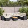 vidaXL Garden Sofa Set Black, Cream White