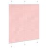 vidaXL Pleated Blind Pink 100% Polyester 45.3x39.4 in