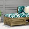vidaXL Garden Footstool Leaf Impregnated Pine Wood 24.4 x 25.0 x 12.6 in