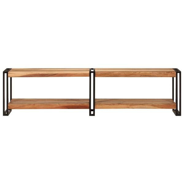 vidaXL TV Stand 63"x11.8"x15.7" Solid Wood Acacia