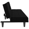 vidaXL Sofa Bed Black Polyester Large