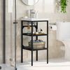 vidaXL Bathroom Washbasin Frame Black Iron Medium